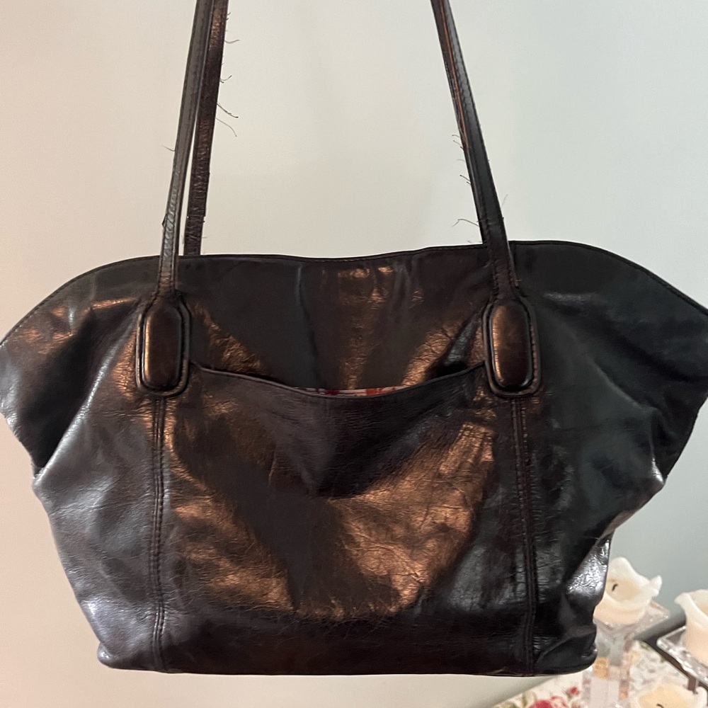 HOBO Black Leather Hobo Bag with Slouchy Design